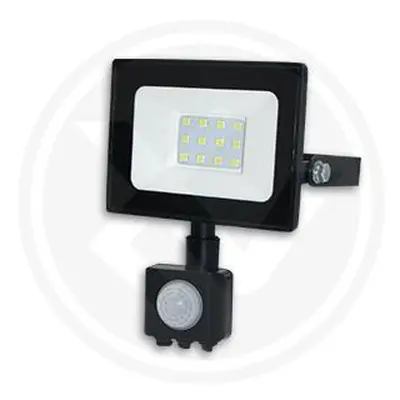 LED SMD reflektor TIGA s PIR čidlem IP65 10W Neutrální bílá