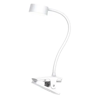 Solight LED stolní nabíjecí lampička, 2W, 210lm, 3CCT, bílá, clip