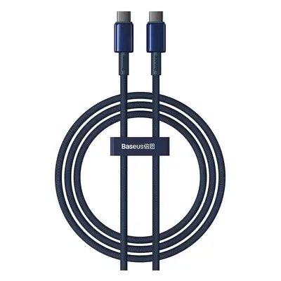 Kabel USB-C na USB-C Baseus Tungsten Glod, 100 W, 1 m (modrý)