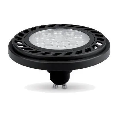 LED žárovka AR111 gu10 8,9W Neutrální bíla, černá