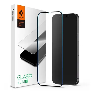 Spigen Glass FC tvrzené sklo pro iPhone 12 / iPhone 12 Pro - černé