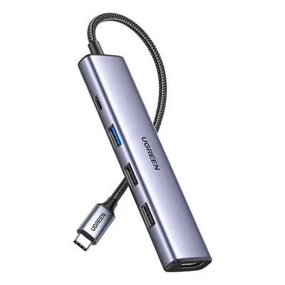 Adaptér HUB UGREEN CM478 USB-C na HDMI, USB-A 3.0, 2x USB-A 2.0, PD