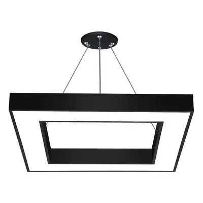 LPL-008 | Závěsné LED stropní svítidlo 40W | čtverec | hliník | CCD nebliká | 60x60x6 černá