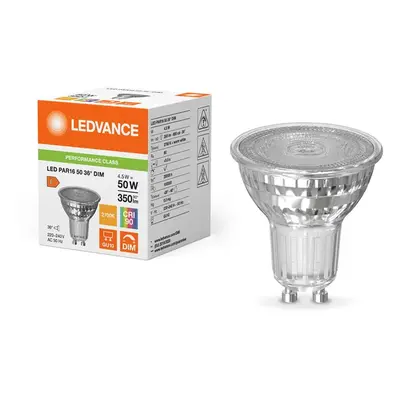 LED žárovka LED GU10 4,5W = 50W 350lm 2700K Teplá 36° Stmívatelná LEDVANCE