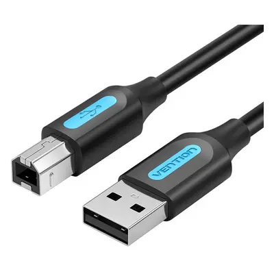 Kabel USB 2.0 A na B Vention COQBD 0,5 m (černý)