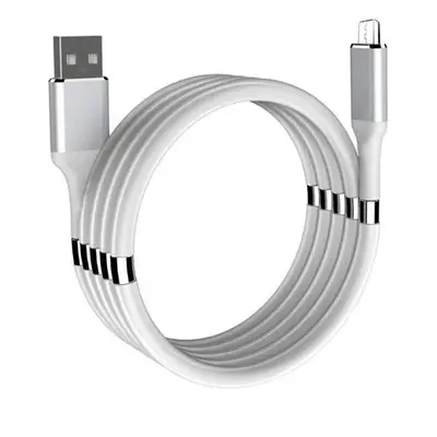 SN01-1M-Micro-White | Navíjecí USB kabel pro rychlé nabíjení | Rychlé nabíjení 3.0 Bílý