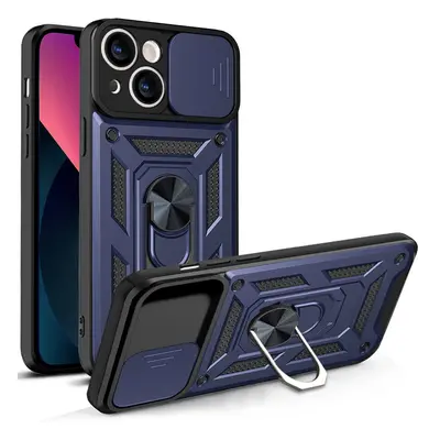 Hybrid Armor Camshield iPhone 13 obrněné pouzdro s krytem fotoaparátu modré