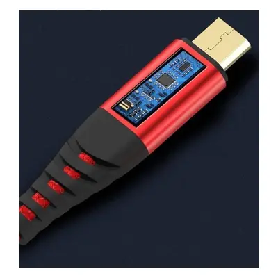 UC-007 | Micro USB 1M | USB 3A kabel pro telefon červená