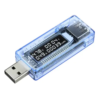 KWS-V20-BLUE | Digitální voltmetr | USB tester | Měřič spotřeby napětí a proudu | Multifunkční z