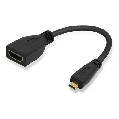 DH-15-15CM | HDMI - Micro HDMI kabel | 4K | 3D | 15 cm černá