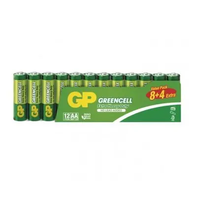 Zinková baterie GP Greencell AA (R6) - 12 ks