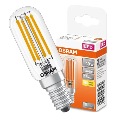 LED žárovka LED E14 T26 4,2W = 40W 470lm 2700K Teplá 300° Filament OSRAM