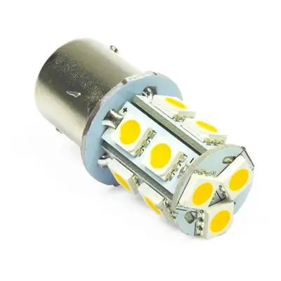 WW Auto LED žárovka BA15S 13 SMD 5050 Teplá bílá PY21W / BAU15S