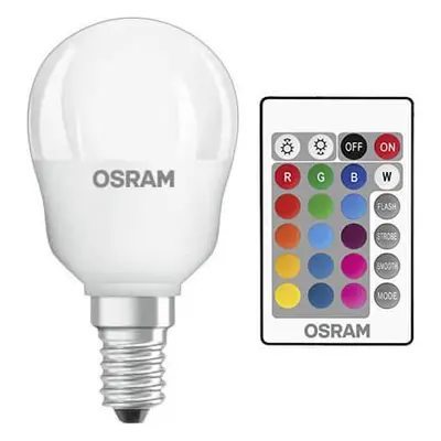 LED žárovka LED E14 P45 4.5W = 25W 250lm RGBW 200° OSRAM Star + Ovladač