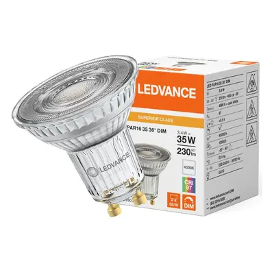 LED žárovka LED GU10 3,4W = 35W 230lm 4000K Neutrální 36° CRI97 stmívatelné LEDVANCE