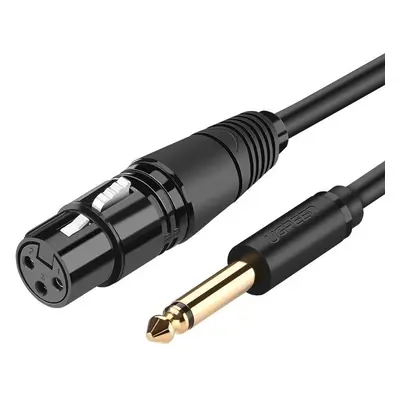 Ugreen audio kabel mikrofonní kabel XLR (samice) - 6,35 mm jack (samec) 3 m (AV131)