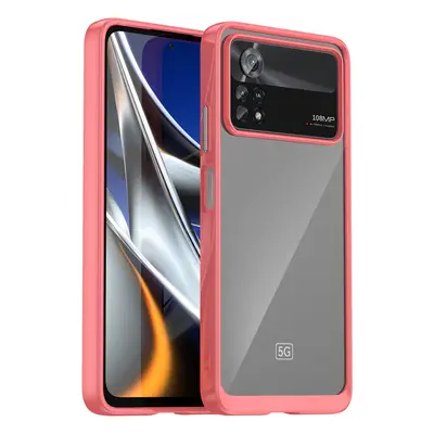 Pouzdro Outer Space pro Xiaomi Poco X4 Pro 5G s ohebným rámem červené barvy