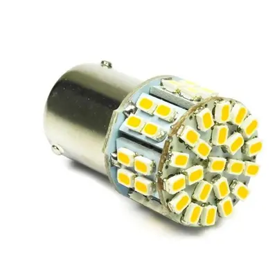 WW Auto LED žárovka BA15S 50 SMD 1206 Teplá bílá PY21W / BAU15S