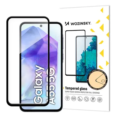 Wozinsky Tvrzené sklo Full Glue pro Samsung Galaxy A55 s černým rámečkem