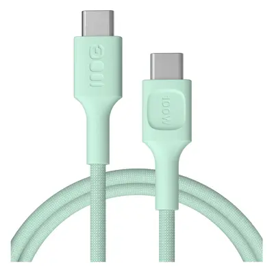 USB-C kabel 1.2m 100W Greencell PowerStream Rychlo Nabíjení PD Mint Green