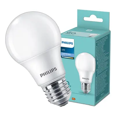 LED žárovka LED E27 A60 8W = 60W 806lm 6500K Studená 180° Philips