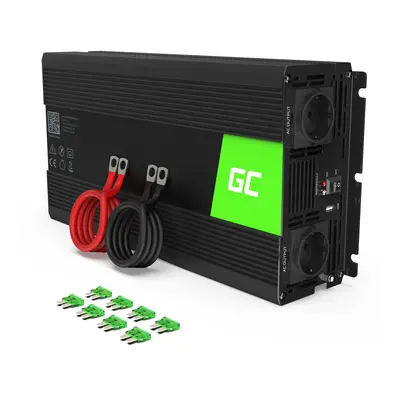 Green Cell měnič napětí INV25 12V/230V 1500W/3000W