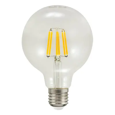 LED žárovka LED E27 G95 7,5W = 75W 1055lm 3000K Teplá 360° Filament GOLDLUX (Polux)