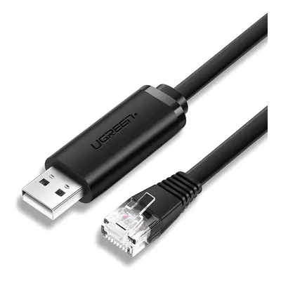 Konzolový kabel Ugreen USB - Ethernet RJ45 adaptér 1,5 m černý (CM204)