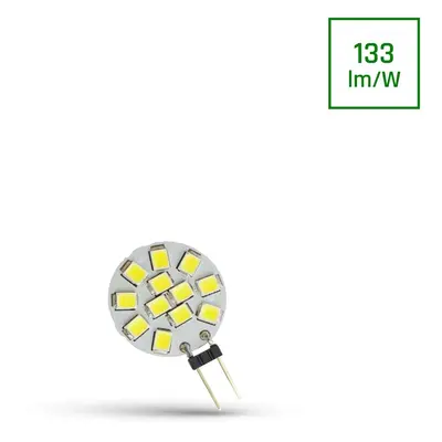 LED G4 12V 1,2W 12 LED Studená bílá 20MM SPECTRUM