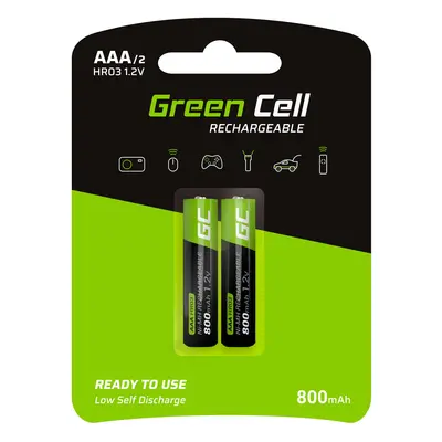 Green Cell Nabíjecí Baterie 2x AAA HR03 800mAh