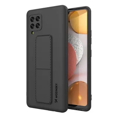 Wozinsky Kickstand Case silikonové pouzdro se stojánkem Samsung Galaxy A42 5G černé