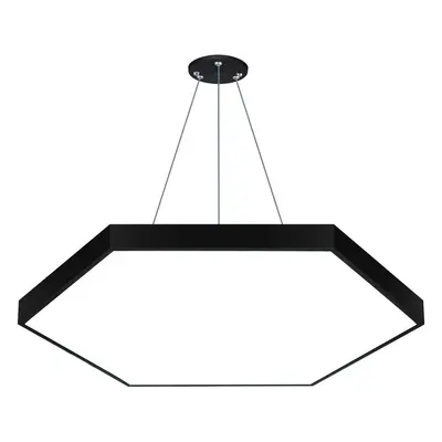 LPL-003 | Závěsné LED stropní svítidlo 100W | šestiúhelník plný | hliník | CCD nebliká | Φ100x6 