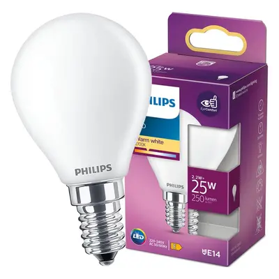 LED žárovka LED E14 P45 2,2W = 25W 250lm 2700K Teplá Filament PHILIPS