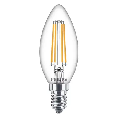 LED žárovka LED svíčka E14 B35 6.5W = 60W 806lm 2700K Teplá Filament PHILIPS