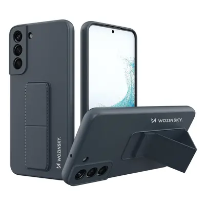 Wozinsky Kickstand Case silikonové pouzdro se stojánkem Samsung Galaxy S22+ tmavě modré