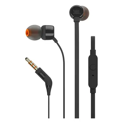 Sluchátka do uší JBL Tune 110 s mini jackem 3,5 mm a dálkovým ovládáním - černá