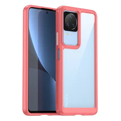 Pouzdro Outer Space pro Xiaomi Poco F4 5G s ohebným rámem červené barvy