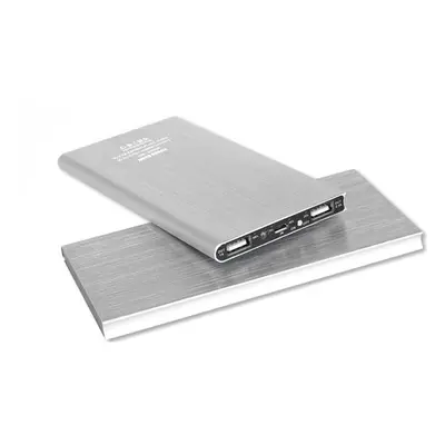 US13B AKUMULATOR POWER BANK SLIM 20000 mAh stříbrný