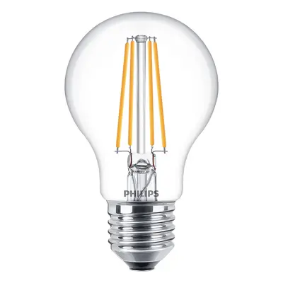 3PAK LED žárovka LED E27 A60 7W = 60W 806lm 2700K Teplá Filament PHILIPS