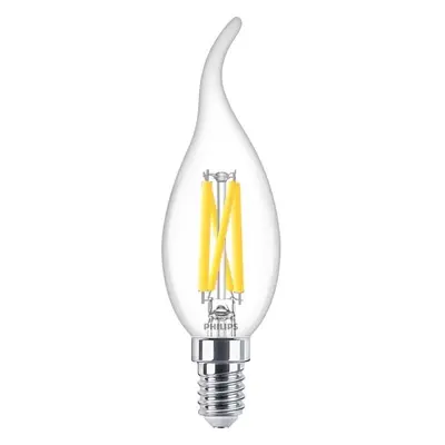 LED žárovka LED Svíčka E14 BA35 3.4W = 40W 470lm 2700 Teplá Filament PHILIPS Stmívatelná