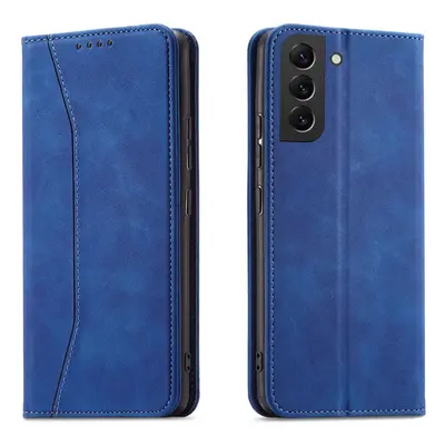 Magnet Fancy Case pro Samsung Galaxy S22+ (S22 Plus) card wallet case card stand blue