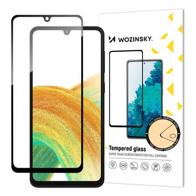 Wozinsky Full Glue Tvrzené sklo pro Samsung Galaxy A34 5G 9H Celoplošné tvrzené sklo s černým rá