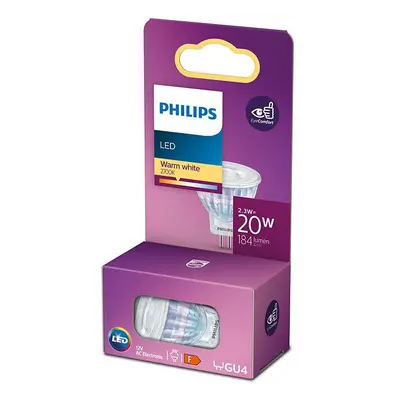 LED žárovka LED GU4 MR11 2.3W = 20W 200lm 2700K Teplá 36° PHILIPS