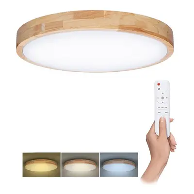 Solight LED osvětlení s dálkovým ovladačem Solid Oak, 48W, 3360lm, 39cm, změna chromatičnosti, s