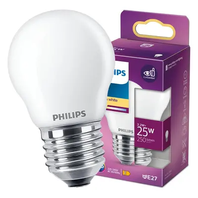 LED žárovka LED E27 P45 2,2W = 25W 250lm 2700K Teplá Filament PHILIPS