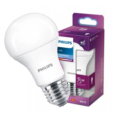 LED žárovka LED E27 A60 10W = 75W 1055lm 6500K Studená Bílá PHILIPS