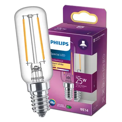 LED žárovka LED E14 T25 2,1W = 25W 250lm 2700K Teplá Filament PHILIPS