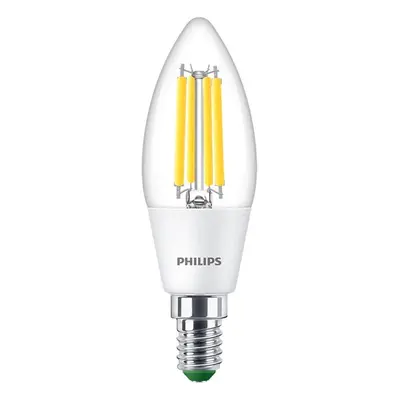 LED žárovka LED svíčka E14 210.9lm/W B35 2.3W = 40W 485lm 4000K Neutrální Filament PHILIPS Ultra