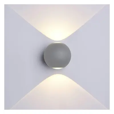 LED Wall Light kruhové Grey Body