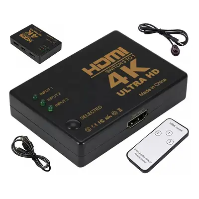 HD28D PŘEPÍNAČ HDMI SWITCH S DÁLKOVÝM OVLÁDÁNÍM